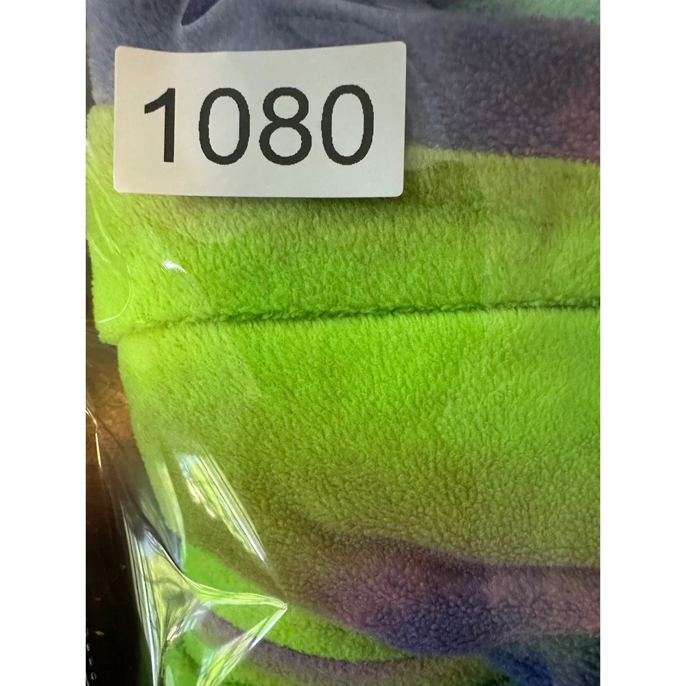 Nike Fleece Footed Sleeper Baby 9M Multi-Color Abstract Spray Paint Design
